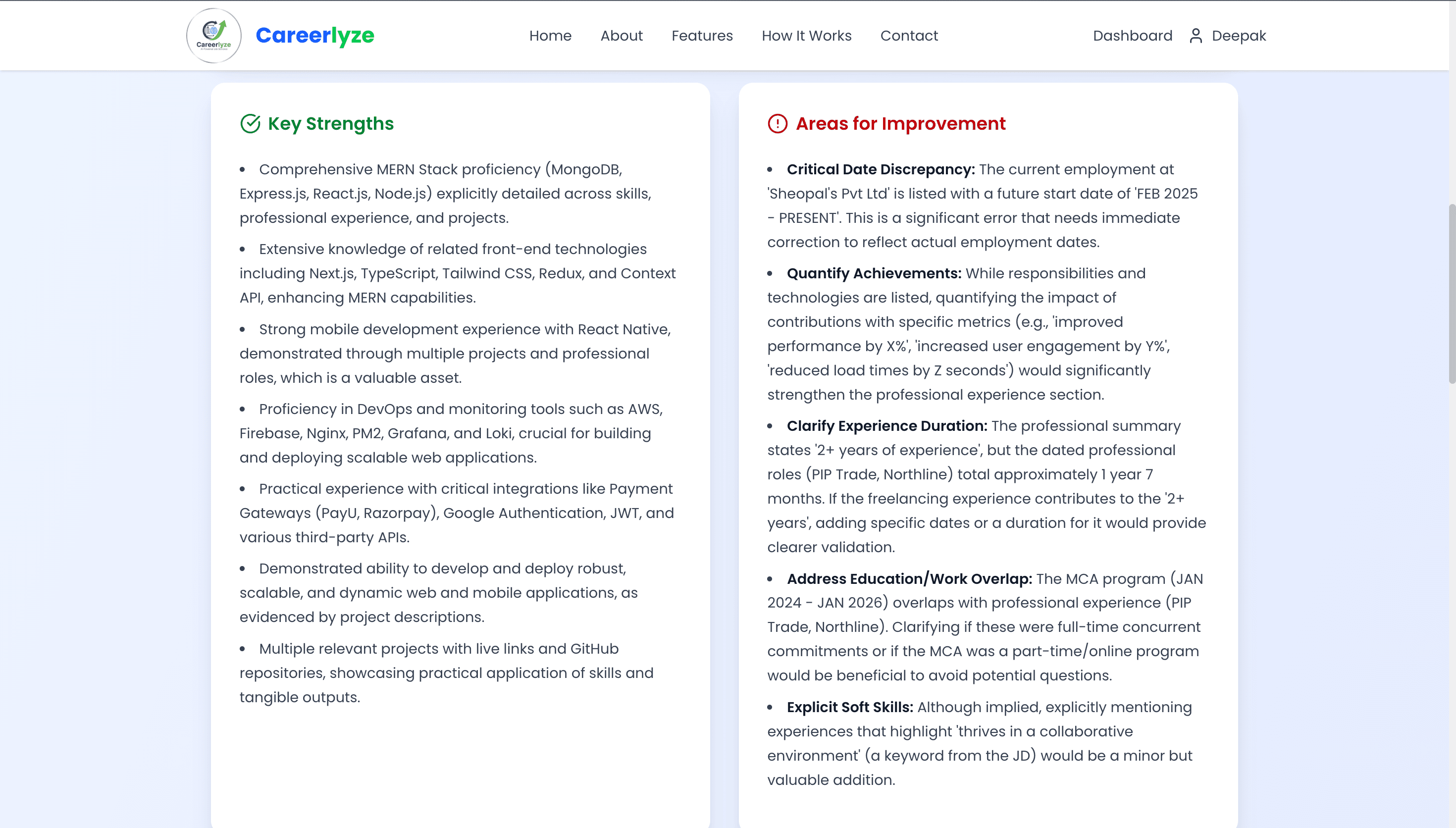 AI Analysis Interface