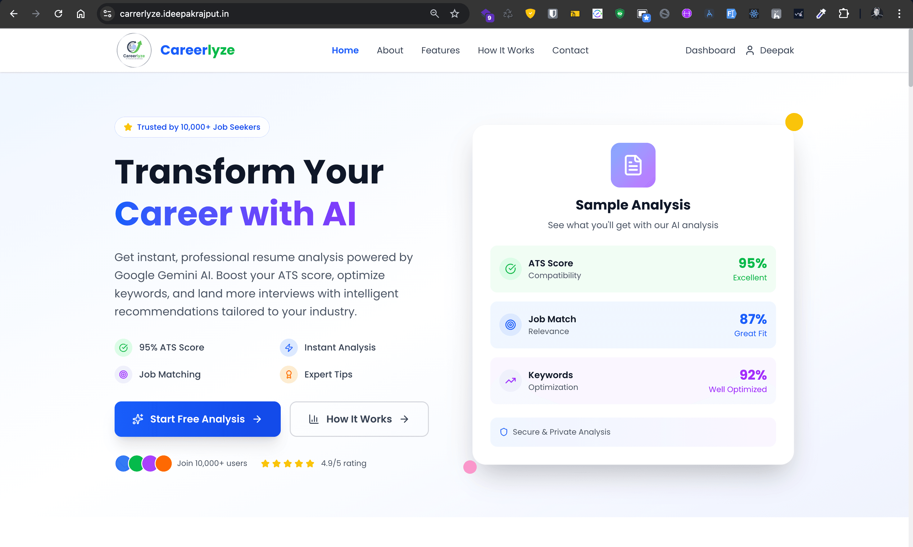 CareerLyze AI-Powered Resume Analysis Platform