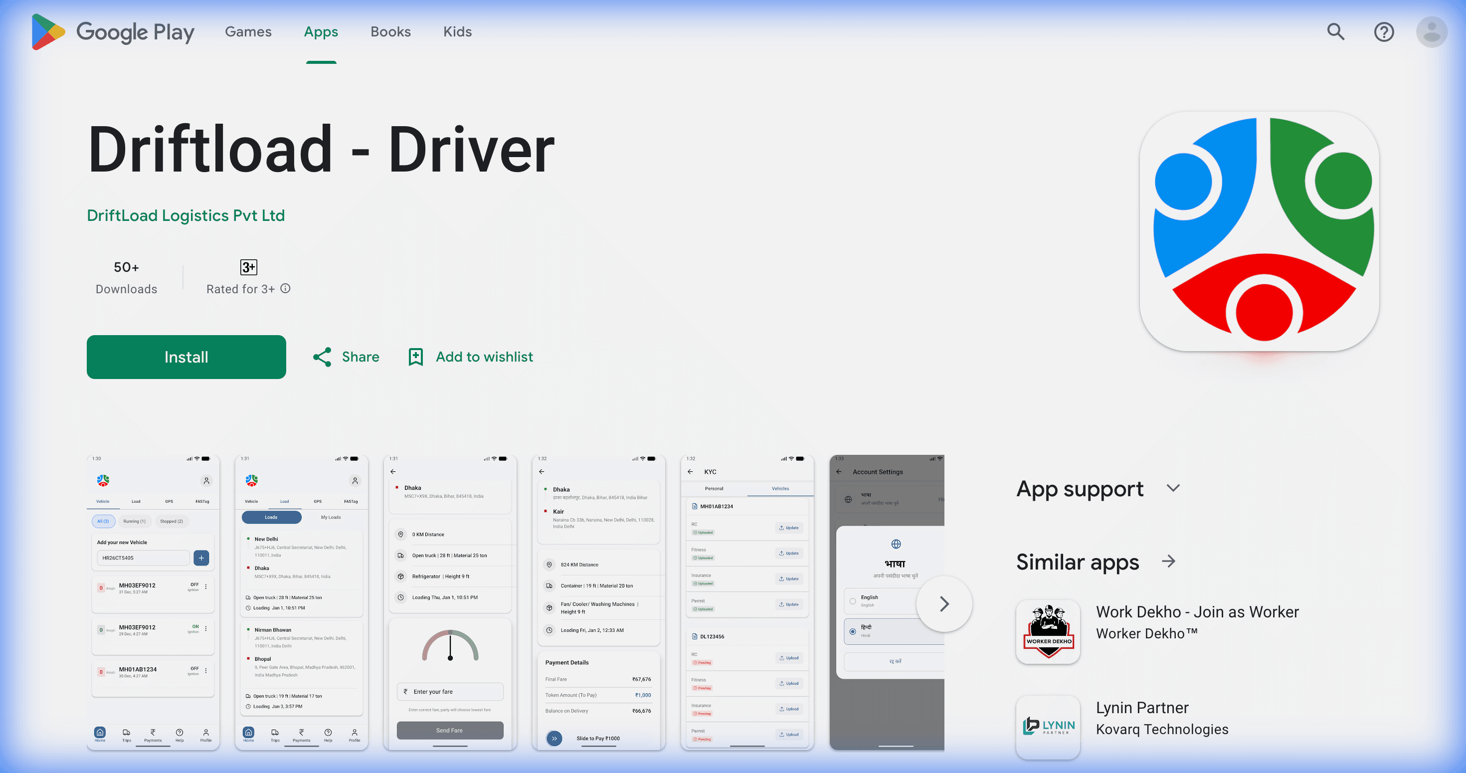 Driftload Driver App